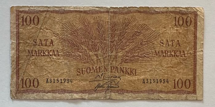 Finland 100 Mark 1957 Banknote