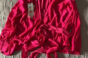 Only Beautiful Pink Wrap Blouse Size UK 8