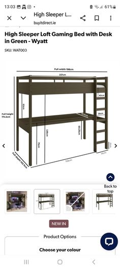 High Sleeper Bed and Desk