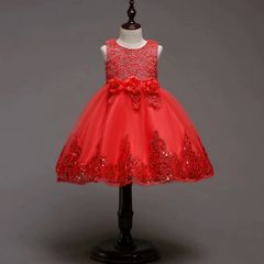 New Girls Big bow Elegant Flower Christmas dress size 2-3yrs