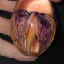 1999 Glass Eye Studio Purple Flower Paperweight Image 6