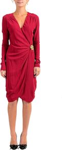 Just Cavalli (Roberto Cavalli) Red Wrap Dress