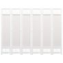6-Panel Room Divider Cream 210x165 cm Fabric Image 3