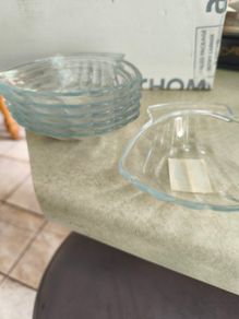 Set Of 6 Pyrex Scallop Shells , Coquille Saint-jacques
