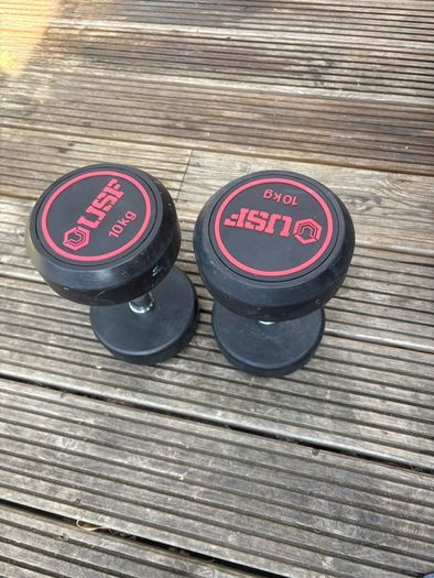 Gym Bench & Dumbbells 10kg & 22.5kg Hex Dumbbells