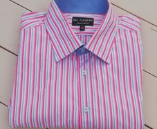 Marks and Spencer Autograph mens striped pure cotton long sleeve shirt 2-3xl size