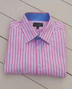 Marks and Spencer Autograph mens striped pure cotton long sleeve shirt 2-3xl size