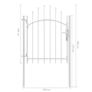 Garden Gate Steel 1x2 m White Image 5