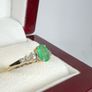 Gold 14K Yellow Gold Boyaca Colombian Emerald & Diamond Ring Image 9