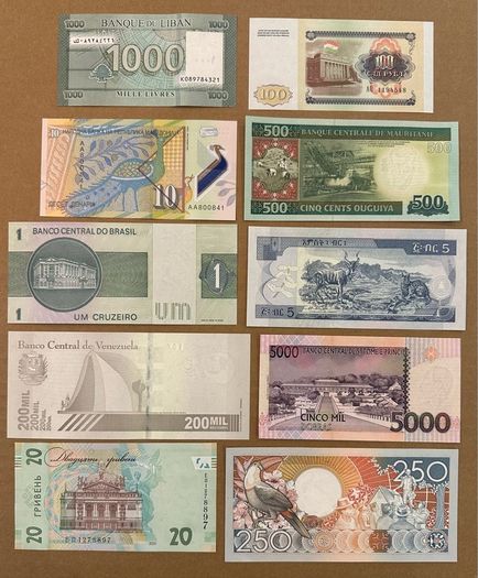 10 Mixed Banknotes
