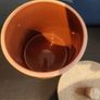Fabulous Retro Vintage Large Mr. Brannams Celebrated Devon Terracotta Biscuit Holder with Cork Lid in Excellent Condition Image 7