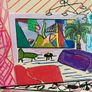 Framed Original Abstract Painting Miami style Interiors Art   Original Art Gift Image 4