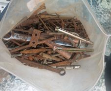 Spanners screws various metal bits