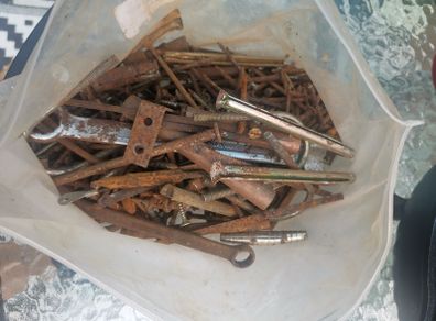 Spanners screws various metal bits