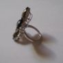 Smoky quartz & topaz silver Butterfly ring Image 8
