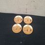 4 china asian orange saucers postage possible Image 3