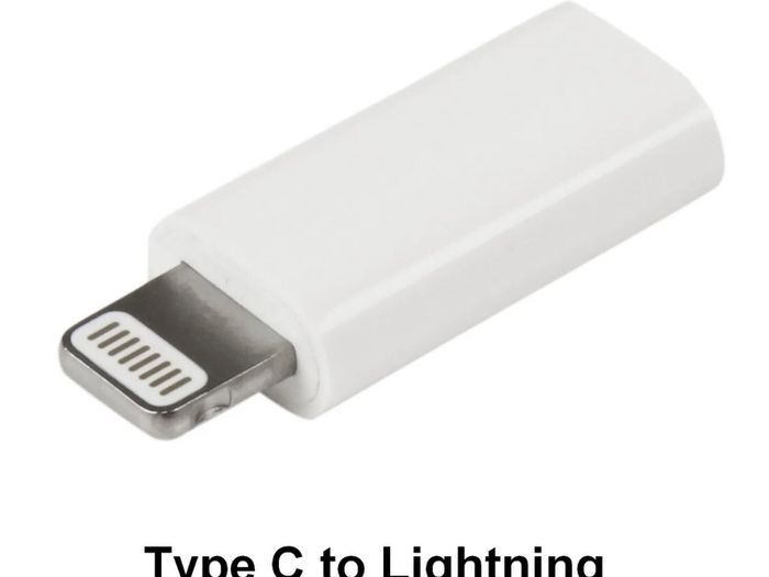 USB-C Type C Female to iPhone Male Charger Adapter for iPhone X XR 7 6 5S XS
