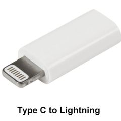 USB-C Type C Female to iPhone Male Charger Adapter for iPhone X XR 7 6 5S XS