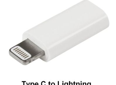 USB-C Type C Female to iPhone Male Charger Adapter for iPhone X XR 7 6 5S XS