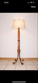 Tall Solid Wood Floor Lamp Base