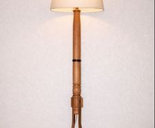 Tall Solid Wood Floor Lamp Base