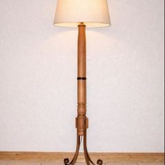 Tall Solid Wood Floor Lamp Base