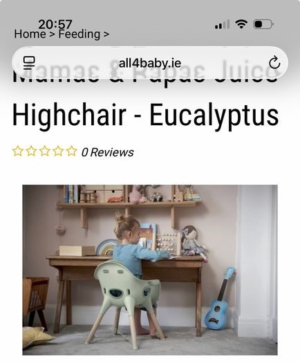 Mamas and Papas Highchair in Shade Eucalyptus