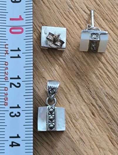 Sterling silver 925 set with Mather of pearl