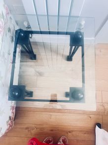 Glass coffee table