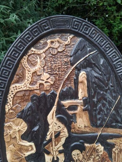 2 X 15 Inch Bretby Pottery Art Deco Japanese Wall Plaques