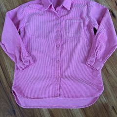 Pink corduroy shirt/shacket age 11-12 years like new!