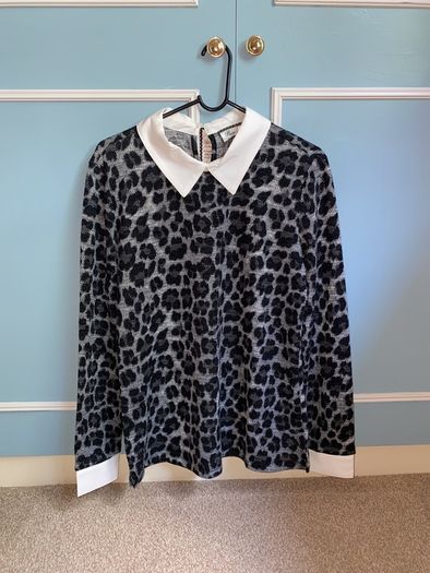 Cheetah Print Wool Top