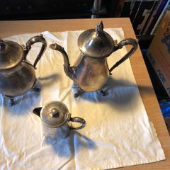 Antique Coffee pots + silver jug