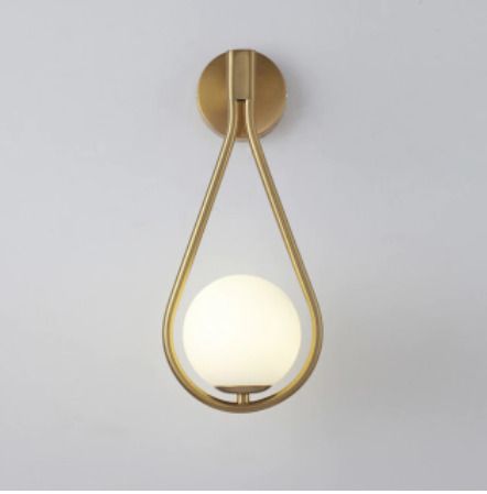 LED Wall Lamps Metal Living Room Lamp Fashion Nordic Bedside Glass Wall Lamp (2 pcs)