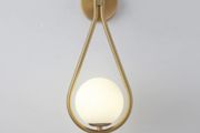 LED Wall Lamps Metal Living Room Lamp Fashion Nordic Bedside Glass Wall Lamp (2 pcs)