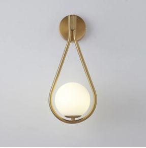 LED Wall Lamps Metal Living Room Lamp Fashion Nordic Bedside Glass Wall Lamp (2 pcs)