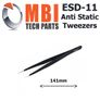ESD Safe Anti-Static Stainless Steel Tweezers Electronic Repair Precision Tools ESD-11 Image 3