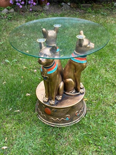 Egyptian bastet side table