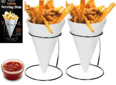 2x Porcelain Tapas chip service bowls.