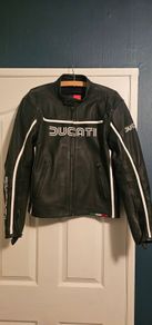 Ducati Black Leather DAINESE Men's Motorcycle Jacket