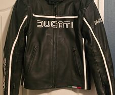 Ducati Black Leather DAINESE Men's Motorcycle Jacket