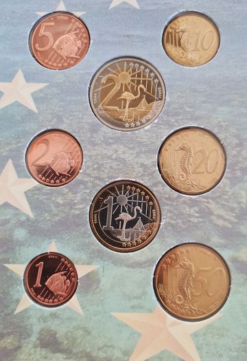 Netherlands Antilles 2004 Euro Probe Essai Trial Prototype 8 Coin Set