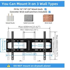 TV fixed wall mount