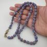 Antique Venetian Style Chevron & Skunk Glass Beads Necklace Image 8