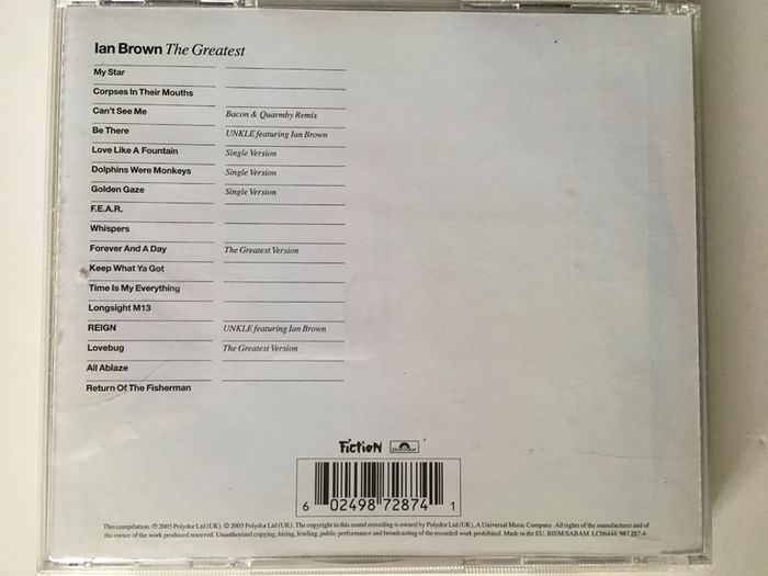 Ian Brown [2005] The Greatest (CD Album)