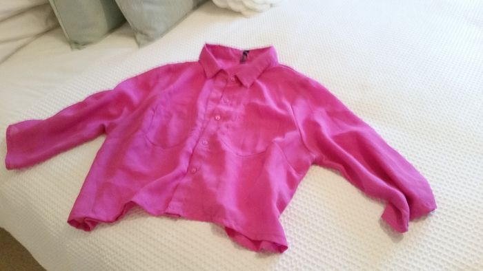 Pink Crop Style Shirt - Size 14