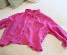 Pink Crop Style Shirt - Size 14