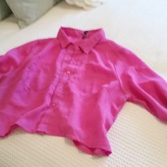 Pink Crop Style Shirt - Size 14