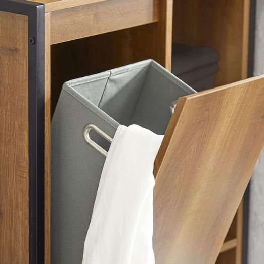 Bathroom  Storage Cabinet  Laundry Basket vintage style