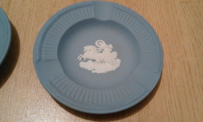 Vintage blue Wedgewood Jasperware plates